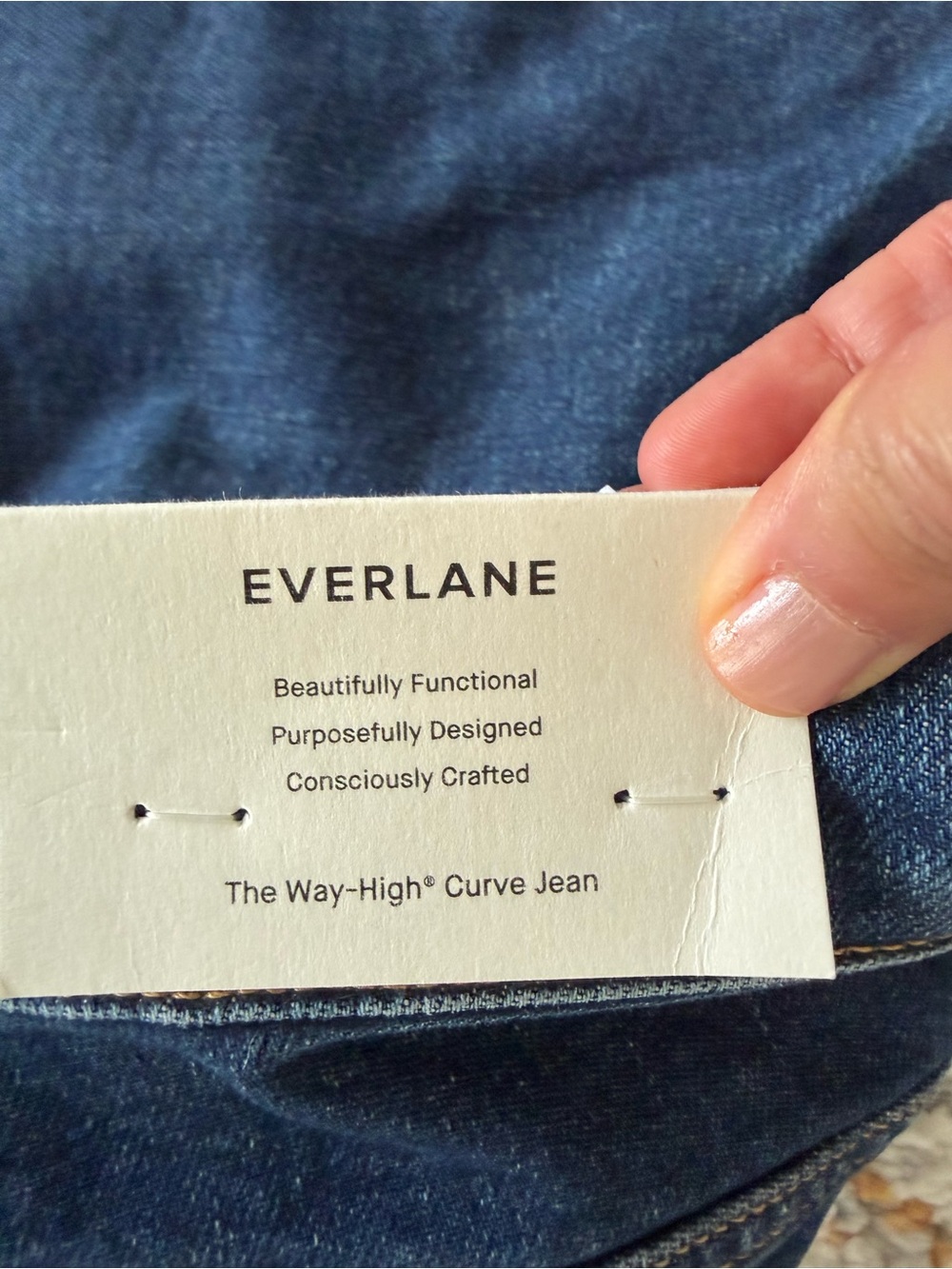 NWT Everlane The Way-High® Twist Curve Jean Indigo Rinse 28 - Picture 9 of 11